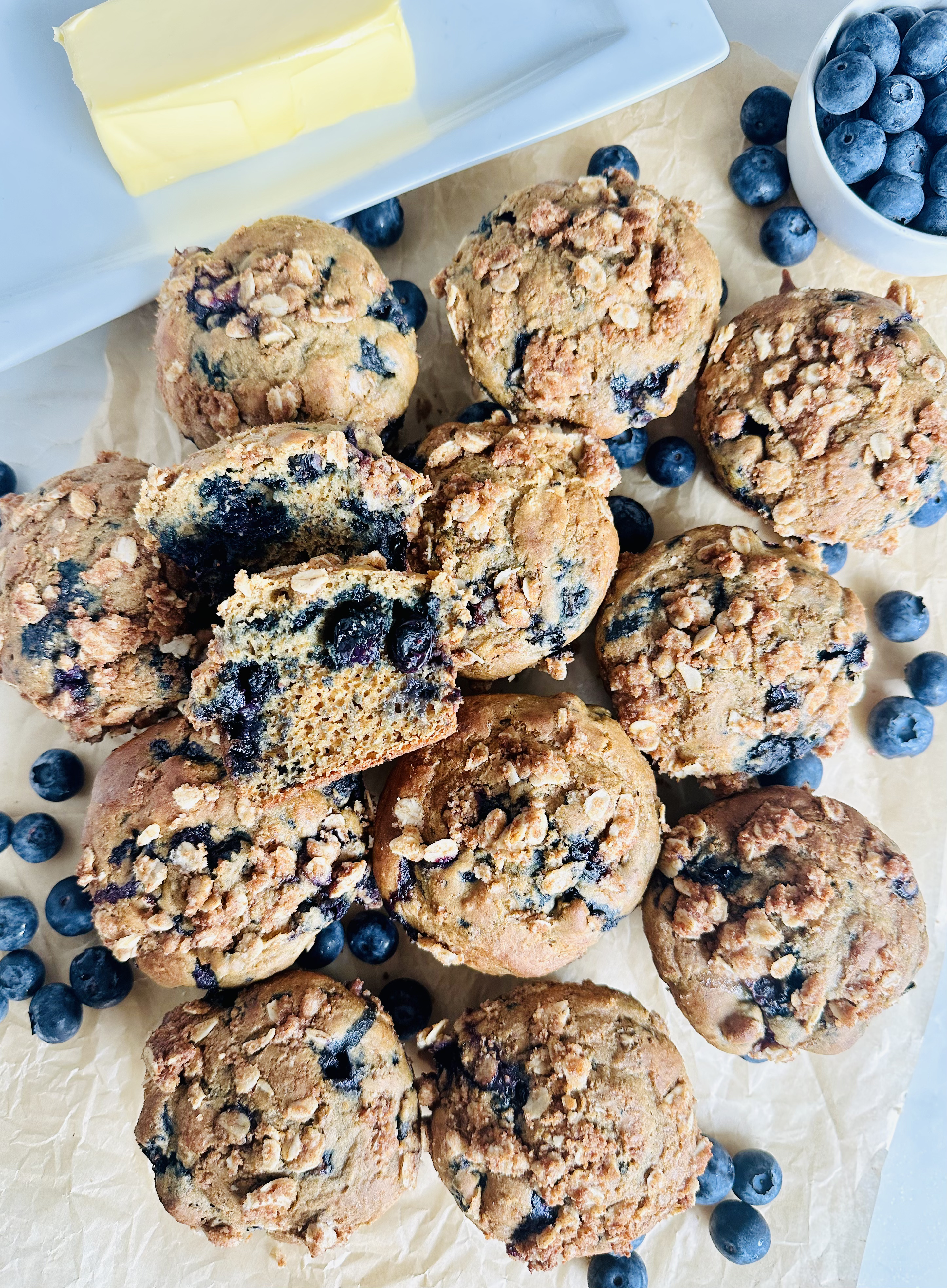 Healthy Gluten Free Blueberry Muffins