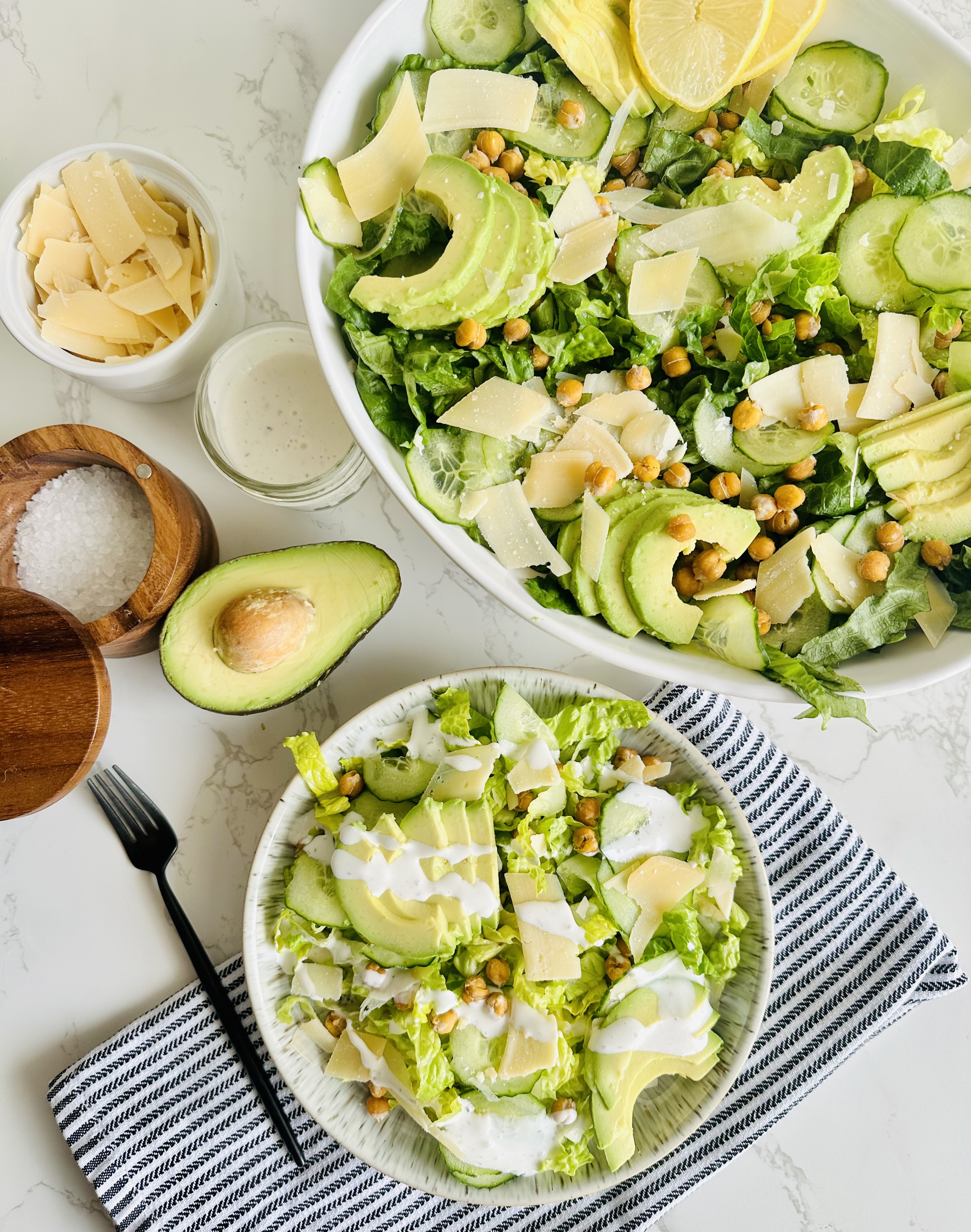 Green Salad with Roasted Chickpeas
