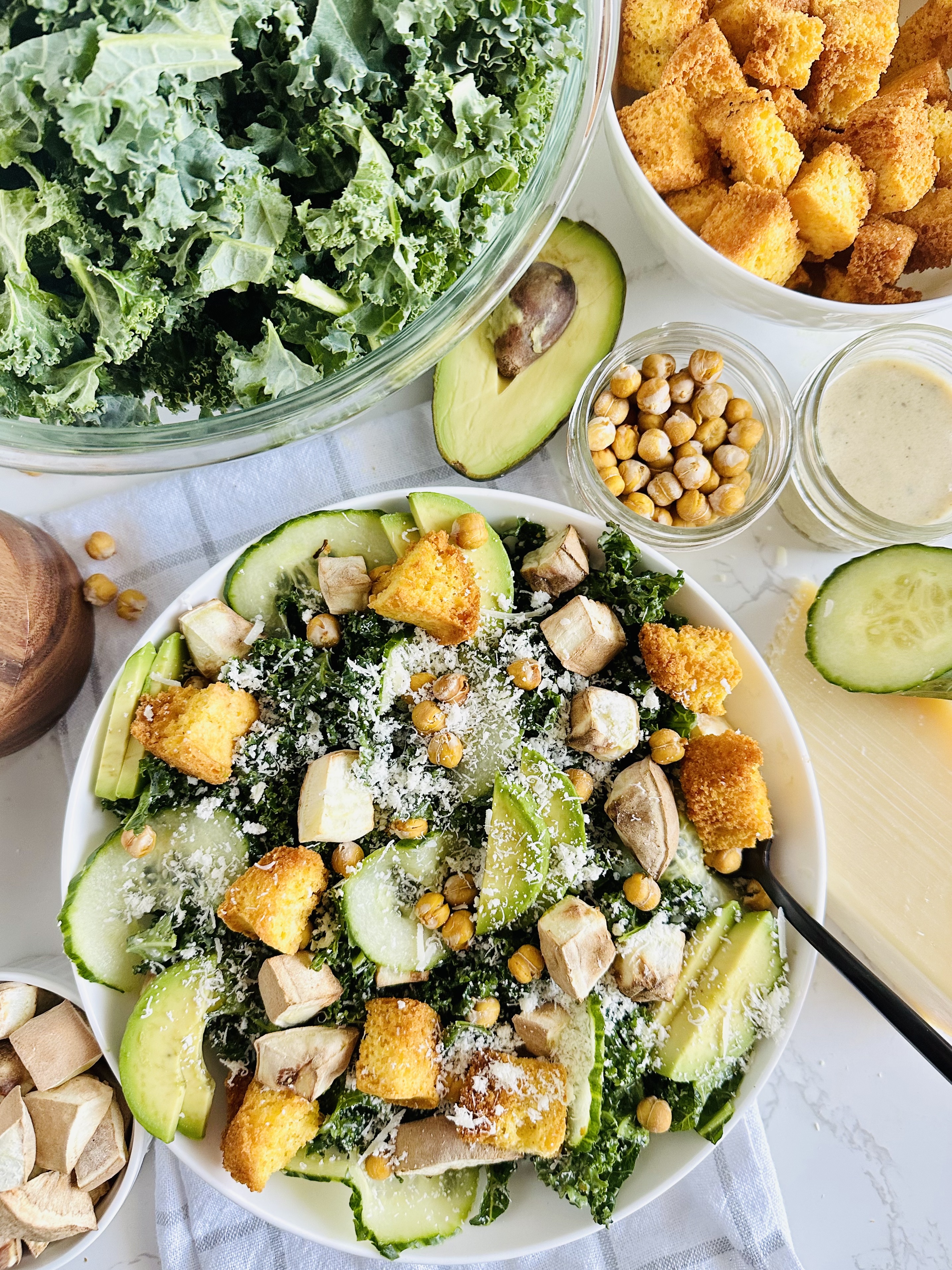 Healthy Kale Cesar Salad