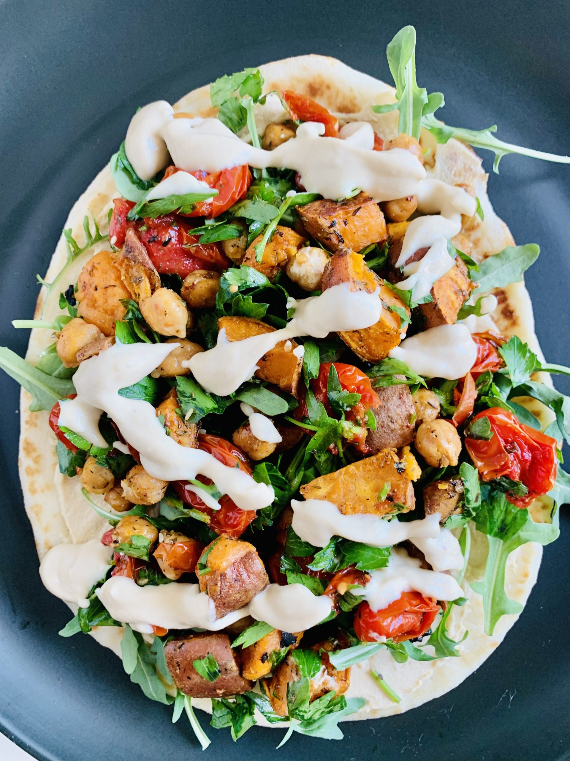 Sheet Pan Sweet Potato and Chickpea Zaa'tar