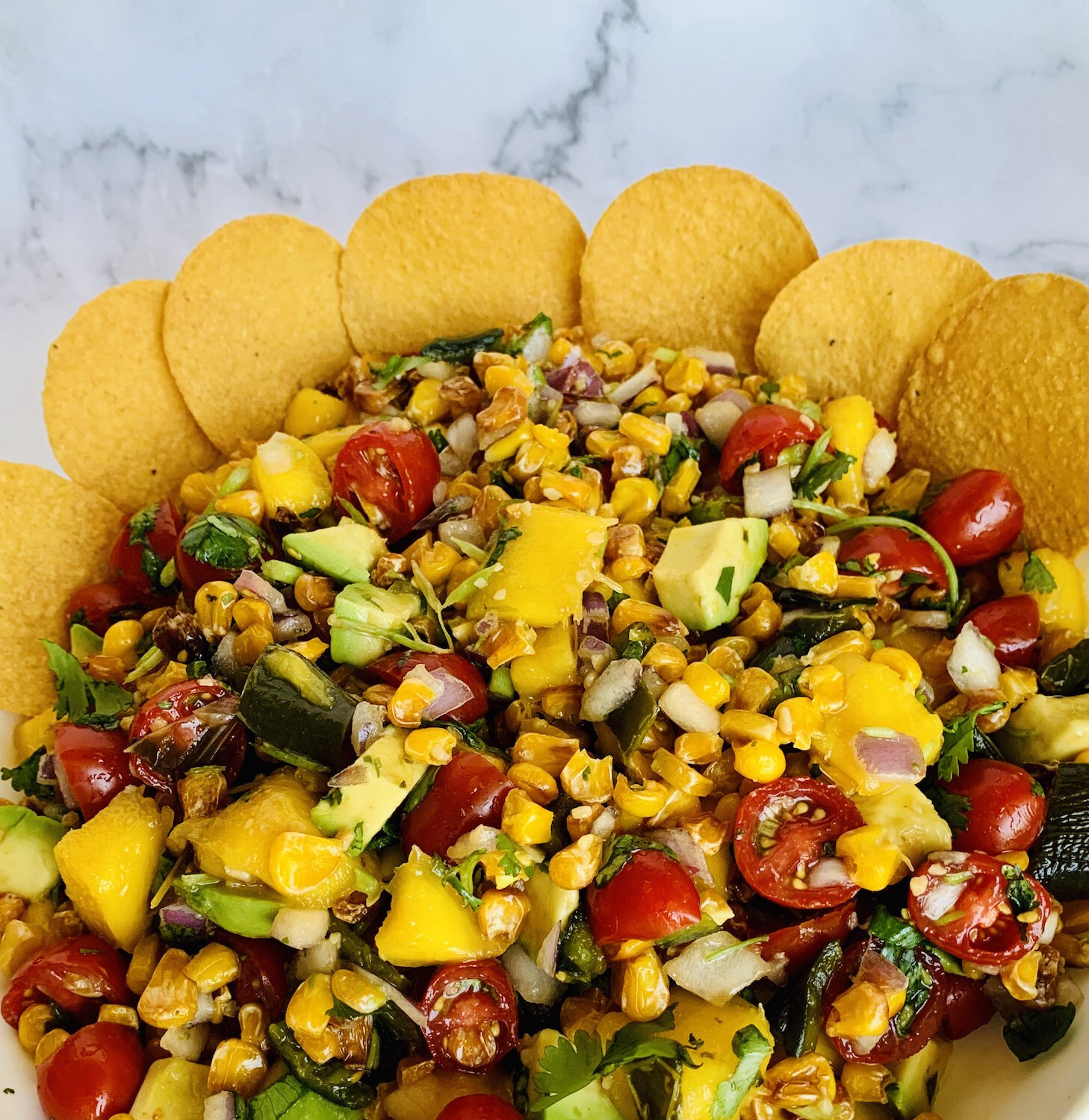 Roasted Corn And Mango Salsa Cokocookscokocooks